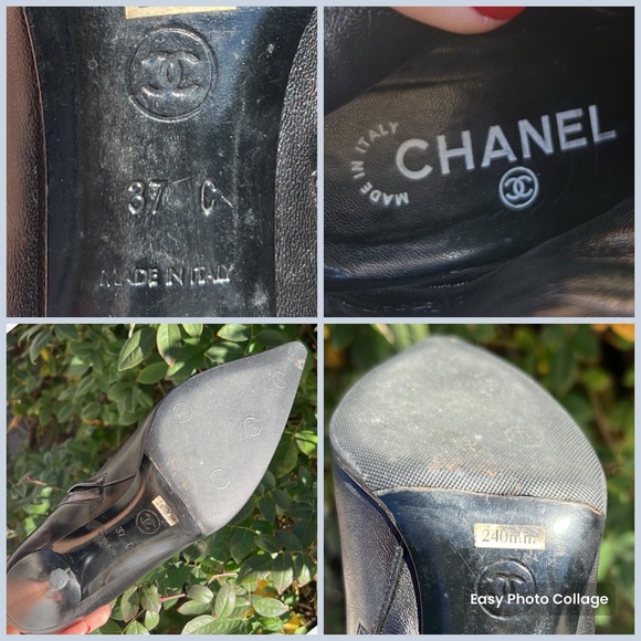 Chanel Black Leather Flower Appliqué Logo Pointed Toe Booties Euro size 37.🖤🔥 - Picture 16 of 17